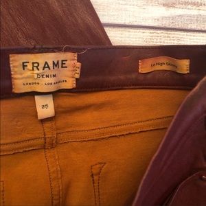 Frame leather pants sz 25.